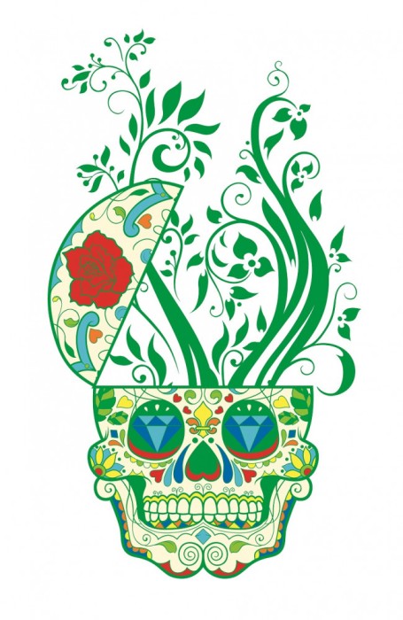 Sticker decorativ, Skull, 90 cm, 219STK-3