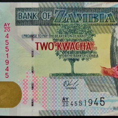 BANCNOTA exotica 2 KWACHA - ZAMBIA, anul 2020 * cod 779 = UNC