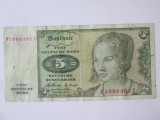 Republica Federala Germania 5 Mark 1960,bancnota din imagini