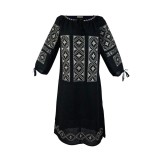Rochie dama casual R11D, negru/bej , marimea S