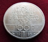 FRANTA 1986 - 100 FRANCS Piedfort - Statuia Libertatii - 100 franci - Argint (412)