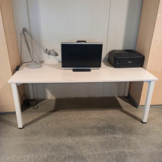 Masa de birou Extreme Office Desk - model Alb, dimensiuni 180x80 cm, inaltime ajustabila, second hand