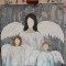 Tablou pictat 3 INGERI 40*40 cm