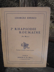 2 RHAPSODIE ROUMAINE - GEORGES ENESCO PARTITURA (2 RAPSODIE ROMANA - GEORGE ENESCU) foto