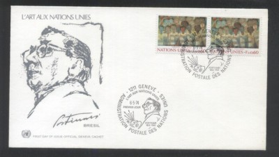 UN Geneva 1974 Art Mi.41-42 FDC UN.084 foto