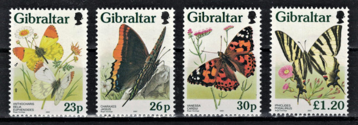 GIBRALTAR 1997 - Fluturi /serie completa MNH (Michel 6&euro;)