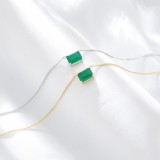 Cumpara ieftin LantiE or din Argint 925 cu Pandantiv Emerald Cut Verde Smarald , , zVibrant Emerald,