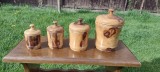 Cumpara ieftin Set.piese din lemncu capac/pt.zahar faina diverse.