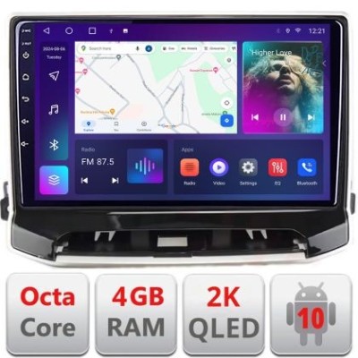 Navigatie Jeep Compass 2021- QLED 2K Octa core 4+32 DSP 360 Optic FHD internet gps radio carplay android auto kit-compass2021+EDT-E410-2K CarStore Tec foto