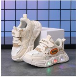 Adidasi ivoire cu insertii crem cu luminite - Sport (Marime Disponibila: