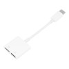Adaptor HF, Redare muzica si incarcare dispozitive simultan, Type-C / Type-C, Alb, Oem