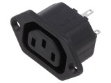 Conector Alimentare AC Soclu Mamă C13 6.3mm