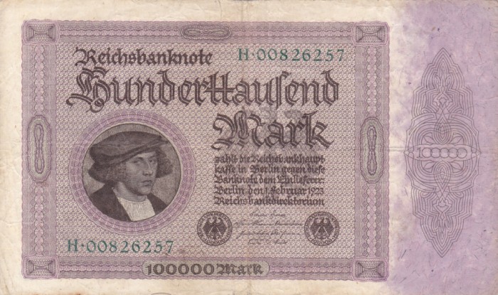 GERMANIA 100.000 marci 1923 VF!!!