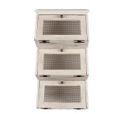 Cumpara ieftin Dulapior perete lemn alb metal negru 33x25x61 cm