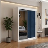 Dressing Tapitat ADELA Albastru Cu Oglinda Transport rapid