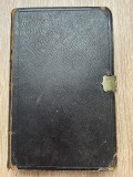 Biblia / Biblie veche,1848, engleza, 17x11x3 cm, coperta piele, incuietoare, pagini aurite pe lateral