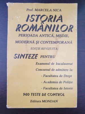 ISTORIA ROMANILOR SINTEZE - Marcela Nica foto