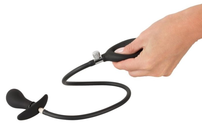 Inflatable Plug (8 cm) - Plug anal gonflabil cu un furtun detasabil si ...
