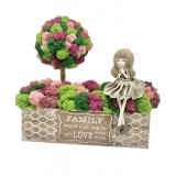 Pomisor personalizabil cu licheni stabilizati in jardiniera (Multicolor)