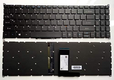 Tastatura laptop noua ACER SWIFT SF315-51 /SF315-52/SF315-41 a315-42 a315-42g a315-54 a315-54k BLACK (Backlit Without FRAME) US foto