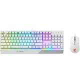 MSI VIGOR GK30 COMBO WHITE KEYBOARD MOUSE &quot;VIGOR GK30 COMBO WHITE US&quot; (timbru verde 0.8 lei)