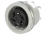 Conector DIN soclu mamă 5 pini 240&deg; lipire