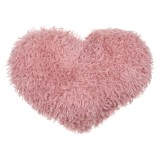 Perna Decorativa Shaggy Inima Dusty Pink 44x39 cm
