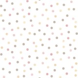 Noordwand Tapet &bdquo;Mondo baby Confetti Dots&rdquo;, roz, alb și maro