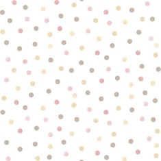 Noordwand Tapet &bdquo;Mondo baby Confetti Dots&rdquo;, roz, alb și maro