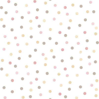 Noordwand Tapet &amp;bdquo;Mondo baby Confetti Dots&amp;rdquo;, roz, alb si maro GartenMobel Dekor foto