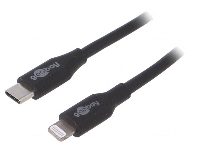 Cablu USB 2.0 Lightning la USB-C 1m Negru 87W