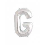 Balon Folie Litera G Argintiu - 40 cm