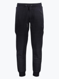 Pantaloni sport barbati cu buzunare cu fermoar si logo bleumarin inchis 3XL, Bleumarin inchis, 3XL INTL, 3XL M (Z200: SIZE (3XSL --&gt;5XL))