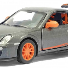 Macheta Kinsmart Porsche 911 GT3RS 1:36 Gri/Portocaliu KT5352