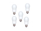SET 5 becuri fluorescent Panasonic, soclu E27, putere 13W, forma oval, lumina alb rece, alimentare 220 - 240 V, &quot;EFA13E672V-5&quot; (timbru verde 2.25 lei)