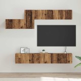 VidaXL Set comodă TV 7 pcs Lemn vechi 60 x 30 x 30 cm Lemn compozit