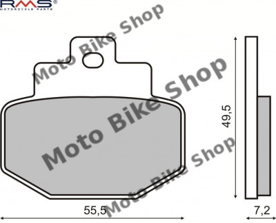 MBS Placute frana PIAGGIO Vespa GTS 125 2010 2011 echivalent MCB727, Cod Produs: 225100450RM foto