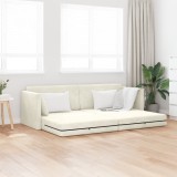 VidaXL Sofa Pat Pliabil 2 &icirc;n 1 Crem 213x144x60 cm Catifea
