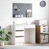 vidaXL Birou Alb MDF, Scris/Calculator, Mediu, 100x40cm, Design Modern, Depozitare 3 Sertare, Rezistent 100kg