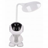 Cumpara ieftin Lampa de birou, Jumi, model astronaut, lumina LED reglabila, brat ajustabil, alb, 11x32 cm