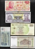 Set 5 bancnote de prin lume adunate (cele din imagini) #274, Asia