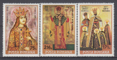 ROMANIA 1993 LP 1321 ICOANE - SFINTI SERIE MNH foto