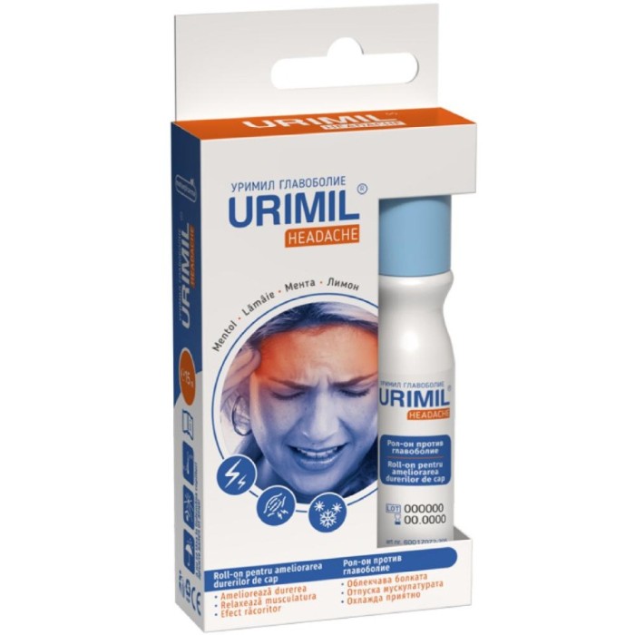 URIMIL HEADACHE ROLL-ON DURERI DE CAP 15ML