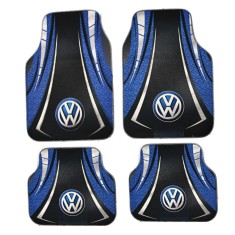 Set 4 Covora?e Auto Universale ? Design Volkswagen Albastru/Negru ? Aftermarket foto