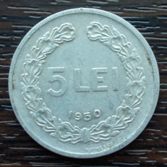 (MR91) MONEDA ROMANIA - 5 LEI 1950, REPUBLICA POPULARA ROMANA