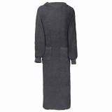 vidaXL Rochie de Noapte Antracit xxl Bumbac