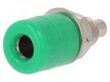Soclu Banană 4mm 20A Verde Nichelat Cu Izolaţie