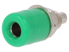 Soclu Banană 4mm 20A Verde Nichelat Cu Izolaţie