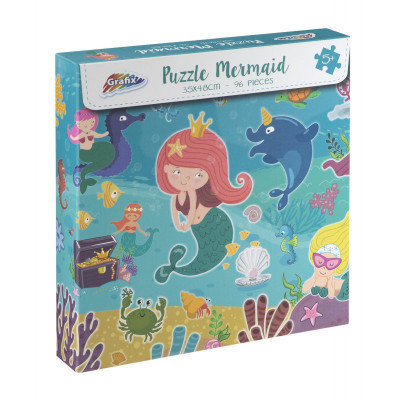 Puzzle - Sirene jucause (96 piese), 35 x 48 cm, 5 - 8 ani foto