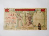 Rară! Indochina(Vietnam,Laos,Cambodgia) 20 Piastres 1949 uzată,bancnota din imagini la cel mai mic preț